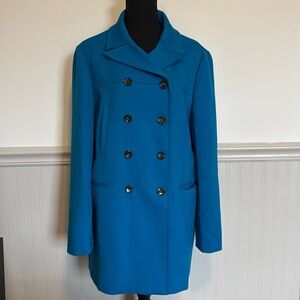 Ann Taylor Women’s Double Breasted Coat Teal Size Large
